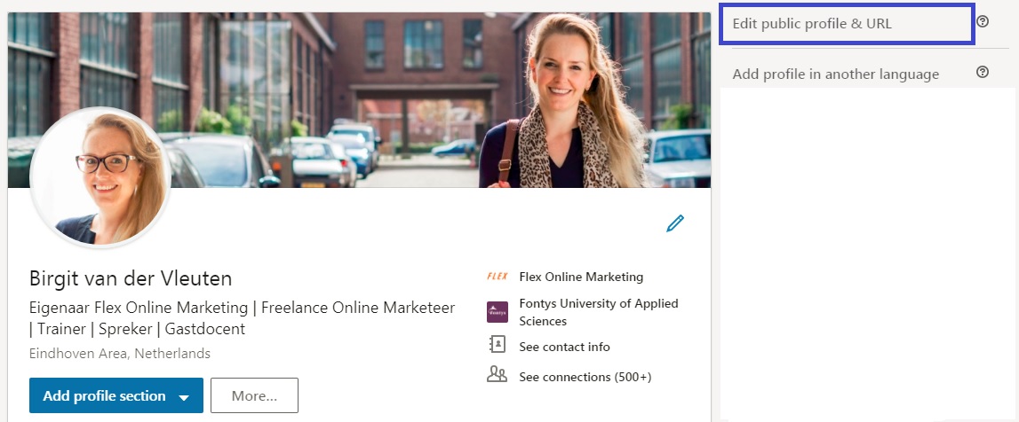 LinkedIn profiel openbaar - Flex Online Marketing